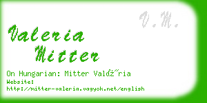 valeria mitter business card